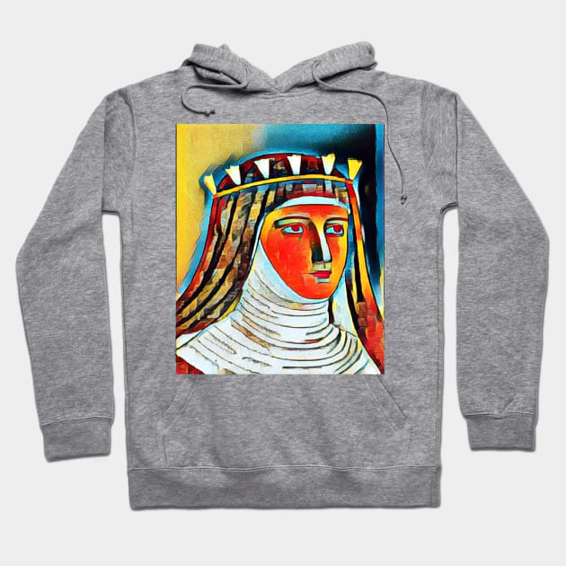 Hildegard of Bingen Abstract Portrait | Hildegard of Bingen Artwork 3 Hoodie by JustLit